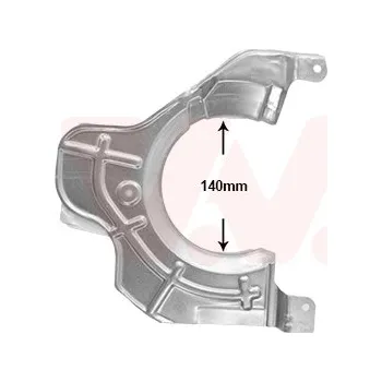 Brzdový kotouč Ochranný plech proti rozstřikování, brzdový kotouč VAN WEZEL 1651371