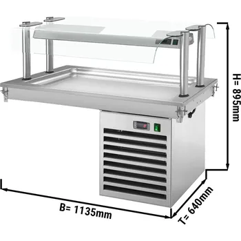 Lednice G.Gastro Vestavěná chladicí deska - 1,1 m - řada D