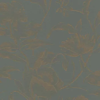 Tapeta Eijffinger Modro-zelená vliesová květinová tapeta na zeď, 340134, Gilded, Eijffinger, velikost 10 x 0,52 m