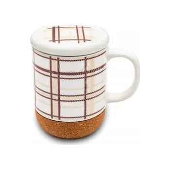 Hrnek porcelán se sítkem a víčkem 380ml KOREK KÁRY