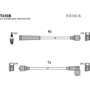 Zapalovací kabel Sada kabelů pro zapalování TESLA T456B