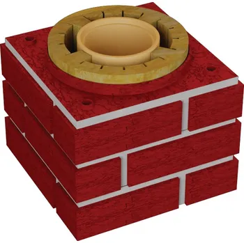 Komín Komíny CZ Sada pro navýšení prstenců DN 180-0,3 m červená