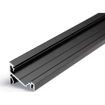LED lišta Profil WIRELI CORNER14 EF/Y černý elox, 2m (metráž)