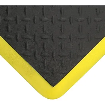 Rohožka Černo-žlutá pěnová protiúnavová protiskluzová rohož - délka 120 cm, šířka 90 cm, výška 1,8 cm