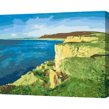 Malování podle čísel - Wales, Velká Británie Velikost: 30x40cm, Rámování: Pouze srolované plátno