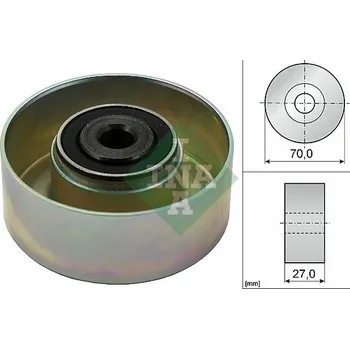 Auto-moto Vratná/vodicí kladka, klínový žebrový řemen INA 532 0214 10