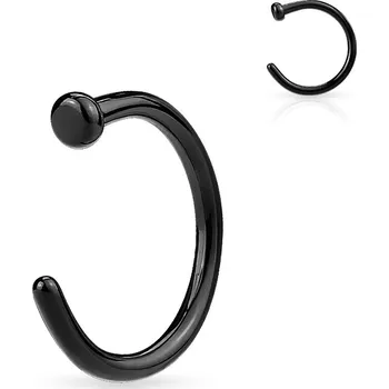 Piercing Šperky4U Piercing do nosu - kruh černý - N01120-0808K