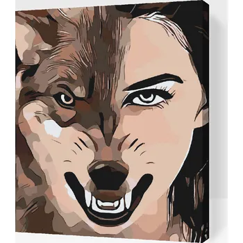 Malování podle čísel - Poloviční člověk Velikost: 30x40cm, Rámování: Pouze srolované plátno