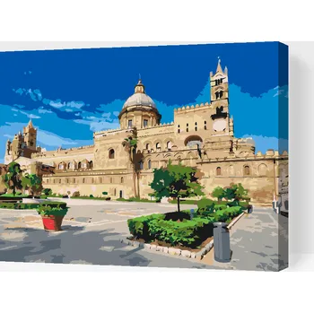 Malování podle čísel - Palermo, Itálie 2 Velikost: 30x40cm, Rámování: Pouze srolované plátno