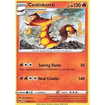 Karetní hra Pokémon CPA 010/073 Centiskorch - Champion’s Path Stav: Near Mint, Verze: HOLO