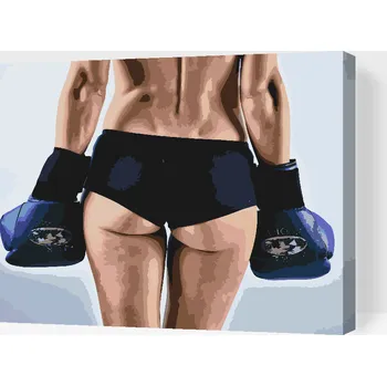 Malování podle čísel - Sexy bojovnice Velikost: 30x40cm, Rámování: Pouze srolované plátno