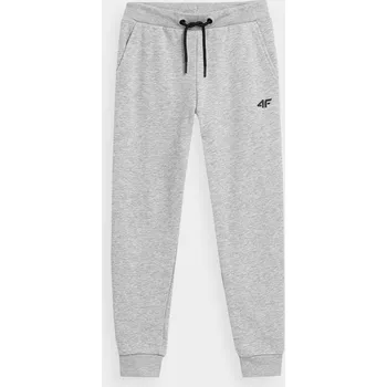 4F 4FJSS23TTROM131 COLD LIGHT GREY MELANGE Dětské tepláky EU 128 4FJSS23TTROM131 CO LI GREY ME