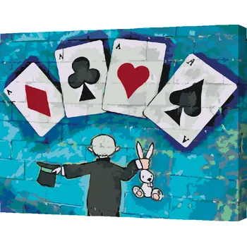 Malování podle čísel - Kouzelník Velikost: 30x40cm, Rámování: Pouze srolované plátno