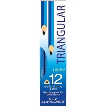 Grafitové tužky CONCORDE trojhranné s pryží č. 2 /HB/