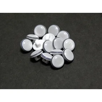 Knoflík GU222, Plastový knoflík, bílý, 12 mm / 1 kus