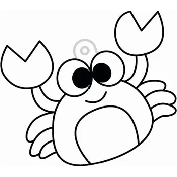 Závěsná sklíčka k vybarvení barvami na sklo cca 8 cm - 59. KRAB