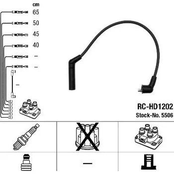 Zapalovací kabel Sada kabelů pro zapalování NGK 5506