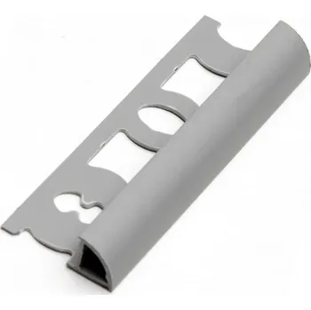 Stavební profil Ukončovací lišta PVC, tmavě šedá, 10 mm, 250 cm