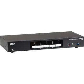KVM přepínač ATEN 4-port USB3.0 4K DisplayPort Dual Display KVM