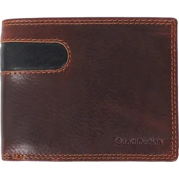 Peněženka Sendi Design Pánská kožená peněženka D-2666 RFID hnědá