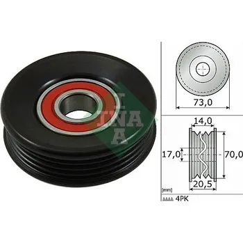 Auto-moto Napínací kladka, žebrovaný klínový řemen INA 531 0853 10