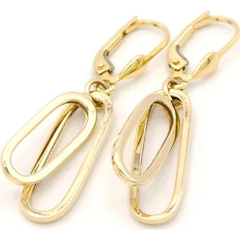 Náušnice Zlaté náušnice visací propletené ovály 2,30g