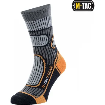 Pánské ponožky Ponožky M-Tac Polar Merino 40 % - šedé-oranžové, 35-38