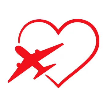 Polep vozidla SAMOLEPKA Láska k létání 001 levá (10 - červená) NA AUTO, NÁLEPKA, FÓLIE, POLEP, TUNING, VLASTNÍ TEXT, TISK, AUTOSAMOLEPKY.cz, POLEPY, OBRÁZEK, LOGO, SAMOLEPKY