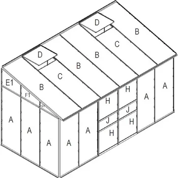 Skleník Obloukový skleník, skleník z polykarbonátu, LANIT PLAST náhradní prosklení pro skleník ke zdi VITAVIA IDA 5200 PC 4 mm LG3081