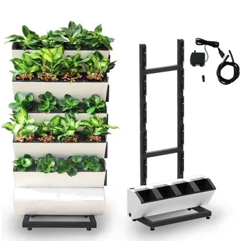 GreenSun Truhlík pro vertikální zahradu se stojanem a pumpou 6 ks 60 cm bílý Truhlík GreenSun Truhlík pro vertikální zahradu se stojanem a pumpou 6 ks 60 cm bílý