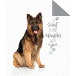 DETEXPOL Přehoz na postel Německý ovčák Polyester, 170/210 cm