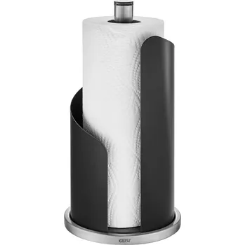 Držák kuchyňských utěrek Držák na kuchyňské role CURVE černý - GEFU (Stojan na papírové utěrky CURVE černý - GEFU)