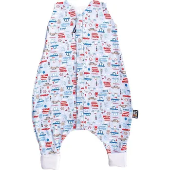 Kojenecký overall Kaarsgaren Letní spací pytel s nožičkami 60 cm bambus modrý autíčka