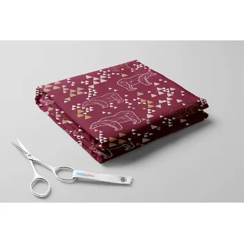 Microfibra, Origami medvěd Barva: Vínová