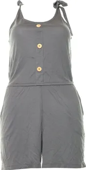 Dámský overall LASCANA krátký overal s knoflíky< Barva: Šedá, Mezinárodní velikost: XS, EU velikost: 34