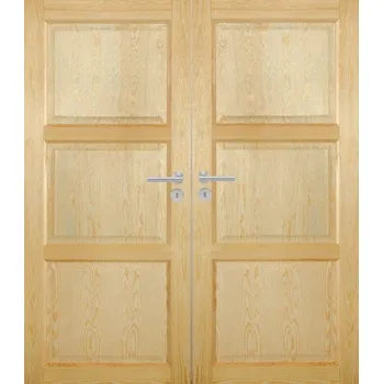 Interiérové dveře ArchoD Dvoukřídlé dřevěné dveře dýhované z borovice Temida