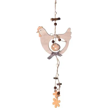 Velikonoční dekorace Velikonoční dekorace závěs dřevo 320 mm, slepička