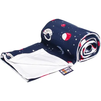 Dětská deka Kaarsgaren Oboustranná bambusová deka tmavomodré kočky