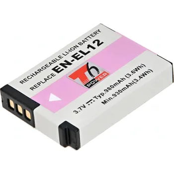 Baterie T6 Power Nikon EN-EL12, 1050mAh, 3,8Wh, černá DCNI0012