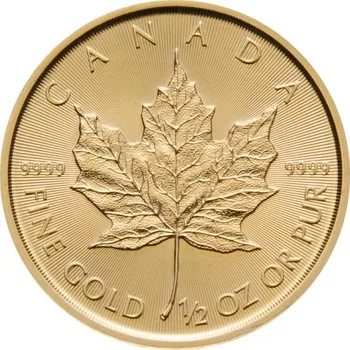 Sběratelství Zlatá mince Maple Leaf 1/2 Oz (různé roky)