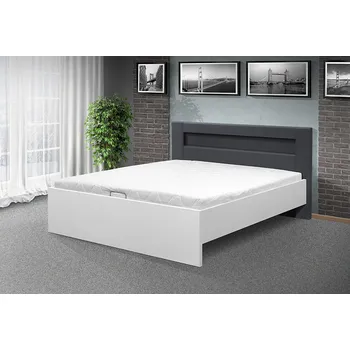 Postel Nabytekmorava postel MEADOW NEW 200x140cm s LED osvětlením barva lamina: Bílá 113