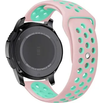Příslušenství k chytrým hodinkám eses Silikonový dírkovaný řemínek - Růžovo mátový, 18 mm