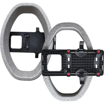 Nákupní košík Šedý držák na nosič jízdího kola pro milovaný košík - Fahrradhalterung silver grey ink. GS