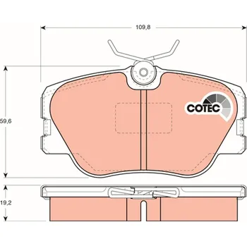 Brzdová destička Sada brzdových destiček, kotoučová brzda TRW GDB818