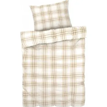 Povlečení KSTL Ložní povlečení z jemného flanelu 140x200 70x90 béžová