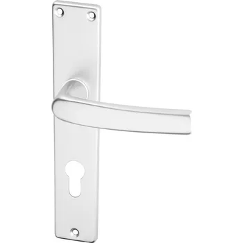 Dveřní kování ACT SERVIS ACT - Lara HR Provedení: PZ (vložkový zámek), Povrch: F1 - stříbrný elox, Rozteč: 72 mm