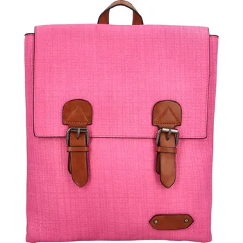 Městský batoh Trendový dámský koženkový batoh Nava, fuchsiová