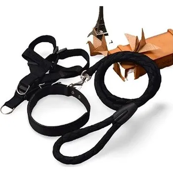 Vodítko pro psa Surtep Vodítko + postroj + obojek Easy Černá vel. L