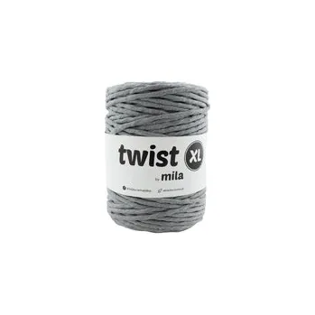 Příze Šnůra Twist XL MILA 5mm - šedá tmavá