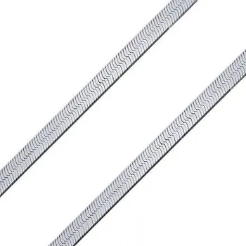 Řetízek Plochý náhrdelník hádek Valencia 4 mm z chirurgické oceli RRC0364-42 cm